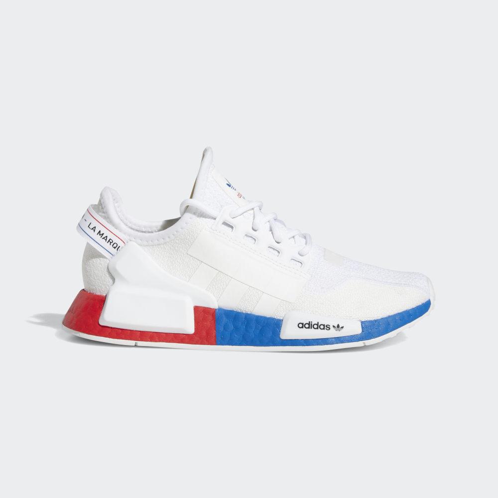 Adidas Boys' NMD_R1 V2 Originals Shoes White/Red Ireland FX4150